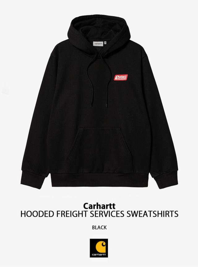CARHARTT カーハート パーカー HOODED FREIGHT SERVICES SWEATSHIRT フーディー スウェットパーカー BLACK_1