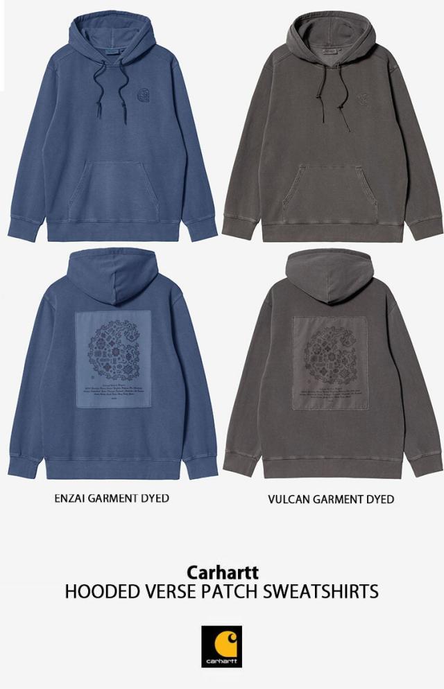 CARHARTT カーハート パーカー HOODED VERSE PATCH SWEATSHIRT フーディー GRAY BLUE ペイズリー バンダナ_1