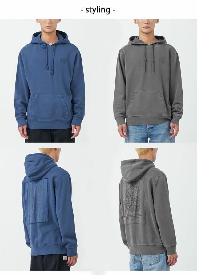 CARHARTT カーハート パーカー HOODED VERSE PATCH SWEATSHIRT フーディー GRAY BLUE ペイズリー バンダナ_3