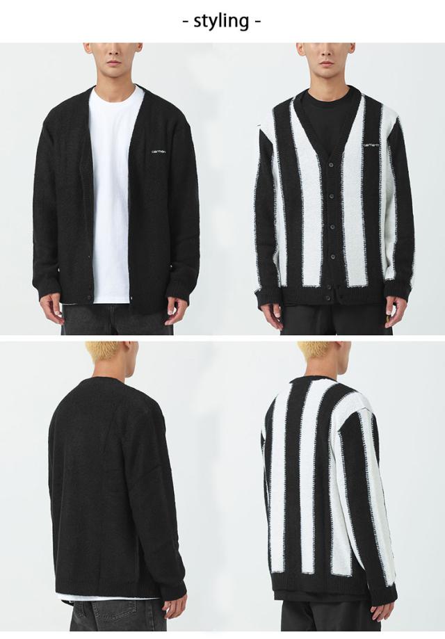carhartt MANFORD CARDIGAN ブラック M CARHARTT カーハート カーディガン MANFORD CARDIGAN BLACK STRIPE
