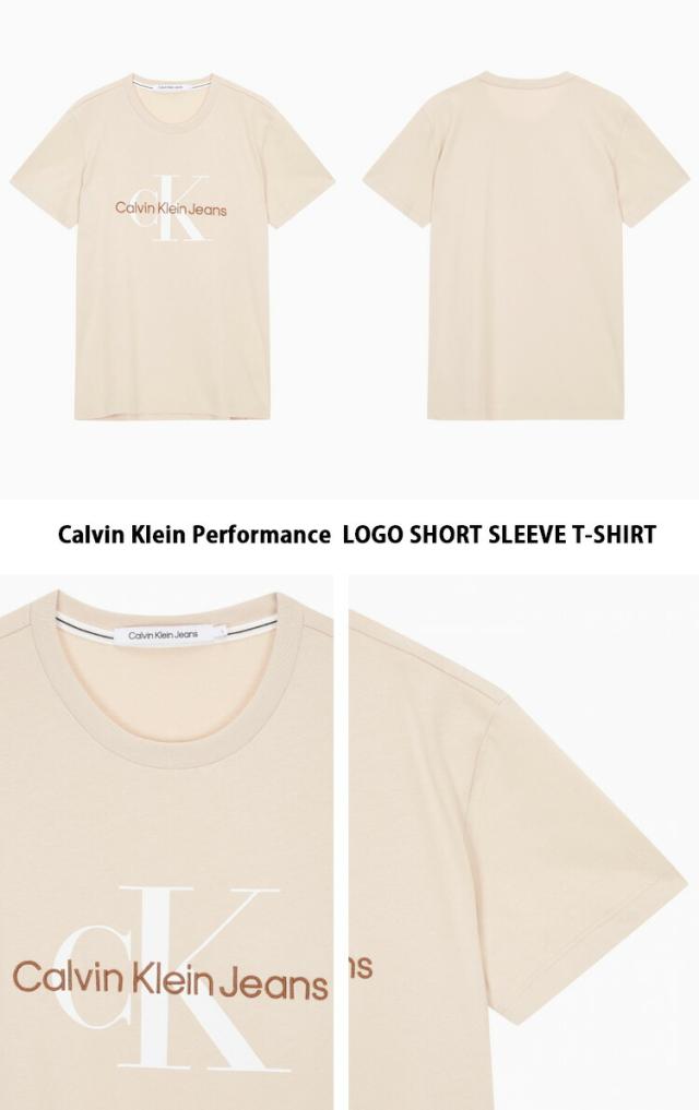 [カルバンクライン] REGULAR FIT SLEEVE MONOGRAM T-SHIRT☆☆ Calvin Klein Short Sleeve Monogram Logo T-Shirt Brilliant