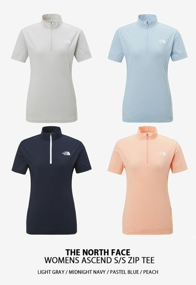 THE NORTH FACE ノースフェイス レディース スポーツウェア ASCEND S/S ZIP TEE ハーフジップ Tシャツ NT7KP00A/B/C/D_1