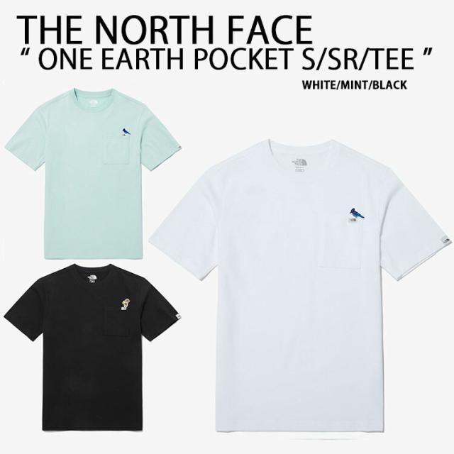 THE NORTH FACE ノースフェイス Tシャツ ONE EARTH POCKET S/SR/TEE 胸ポケット WHITE BLACK MINT NT7UP07J/K/L