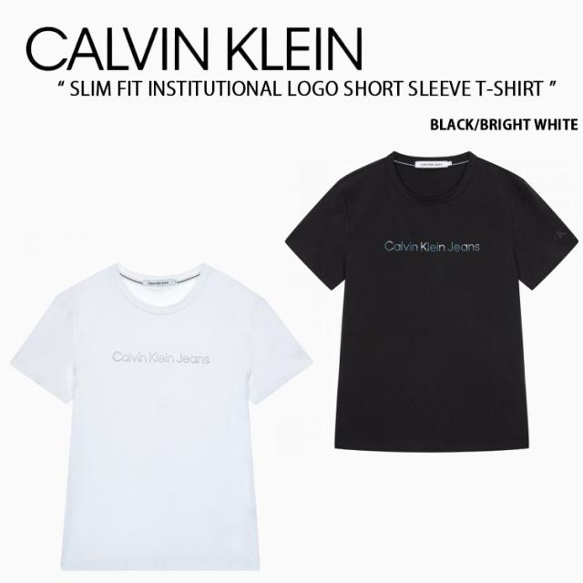   カルバンクライン Tシャツ SLIM FIT INSTITUTIONAL LOGO SHORT SLEEVE T-SHIRT CK J217960 YAF/BEH