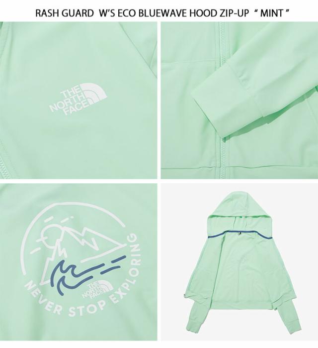 THE NORTH FACE ノースフェイス レディース ラッシュガード RASHGUARD ECO BLUE WAVE HOOD ZIP UP 冷感素材 NJ5JP15A/B