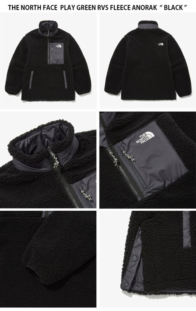 THE NORTH FACE 北の方人間の顔 フリースジャケット PLAY GREEN RVS FLEECE ANORAK リヴァーシブル メンズ レディース NJ4FP56A/B/C