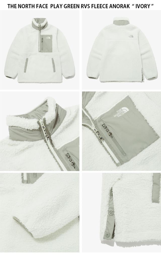 THE NORTH FACE 北の方人間の顔 フリースジャケット PLAY GREEN RVS FLEECE ANORAK リヴァーシブル メンズ レディース NJ4FP56A/B/C