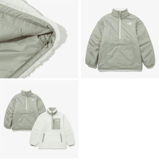 THE NORTH FACE 北の方人間の顔 フリースジャケット PLAY GREEN RVS FLEECE ANORAK リヴァーシブル メンズ レディース NJ4FP56A/B/C