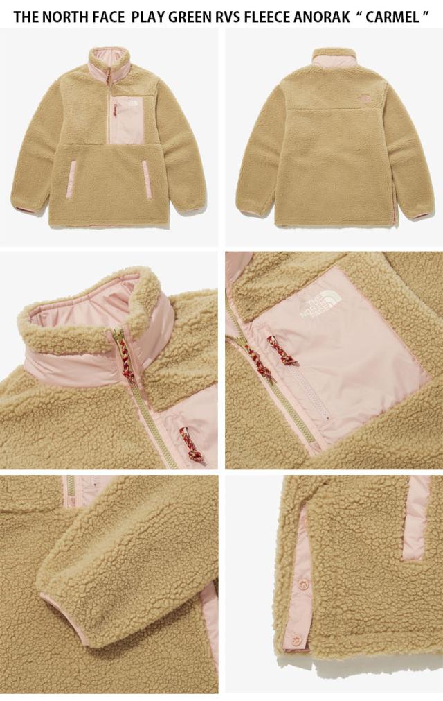 THE NORTH FACE 北の方人間の顔 フリースジャケット PLAY GREEN RVS FLEECE ANORAK リヴァーシブル メンズ レディース NJ4FP56A/B/C