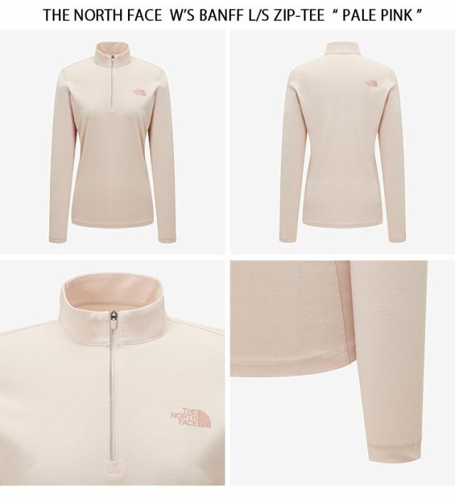 THE NORTH FACE ノースフェイス レディース スポーツウェア BANFF L/S ZIP TEE ハーフジップ CHARCOAL PINK LILAC ジップアップ NT7LP50A/C/E