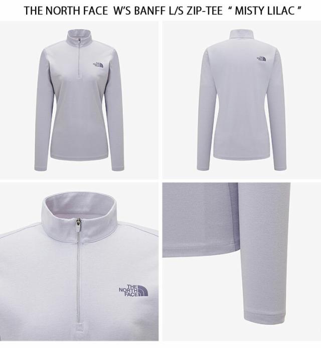 THE NORTH FACE ノースフェイス レディース スポーツウェア BANFF L/S ZIP TEE ハーフジップ CHARCOAL PINK LILAC ジップアップ NT7LP50A/C/E