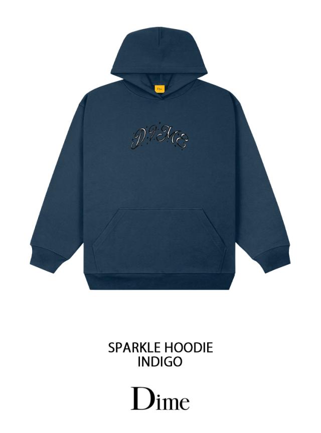 Dime ダイム パーカー  SPARKLE HOODIE INDIGO スパークルフーディー インディゴ メンズ レディース DIMKFSW009