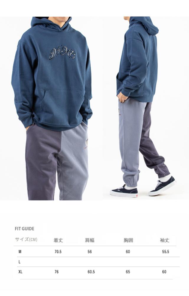 Dime ダイム パーカー  SPARKLE HOODIE INDIGO スパークルフーディー インディゴ メンズ レディース DIMKFSW009