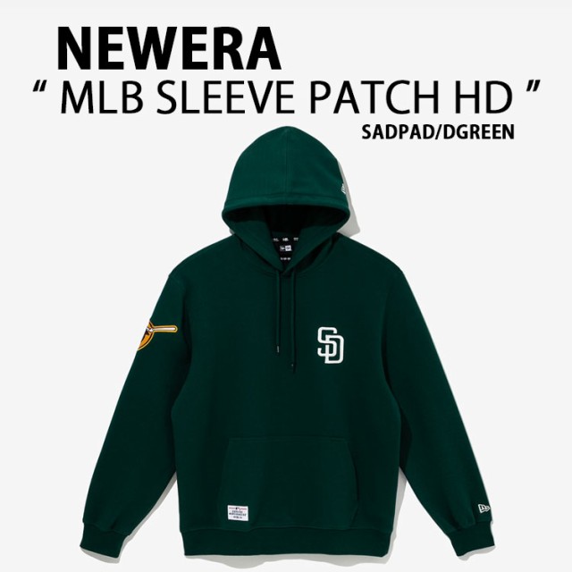 NEWERA ニューエラ パーカー AP MLB SLEEVE PATCH HD41 SADPAD パドレス DARK GREEN フーディー プルオーバーパーカー グリーン 14179204