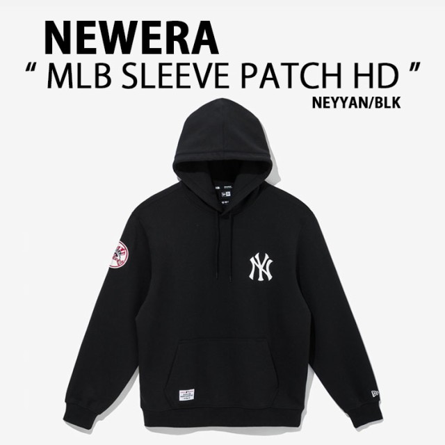 NEWERA ニューエラ パーカー AP MLB SLEEVE PATCH HD41 NEYYAN ヤンキース BLACK フーディー プルオーバーパーカー ブラック 14179206