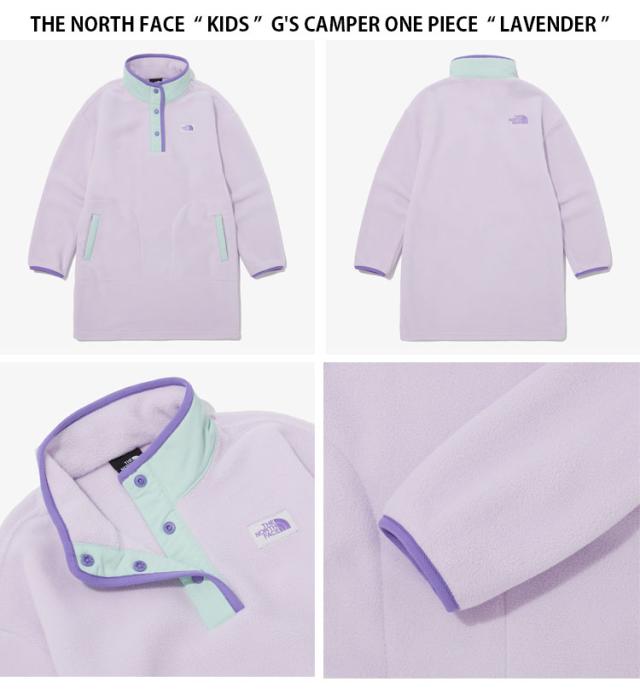 THE NORTH FACE ノースフェイス キッズ ワンピース G’S CAMPER ONE PIECE フリース 長袖 ひざ丈 ロゴ 女の子 子供用 NT7TP60S/T/U_3
