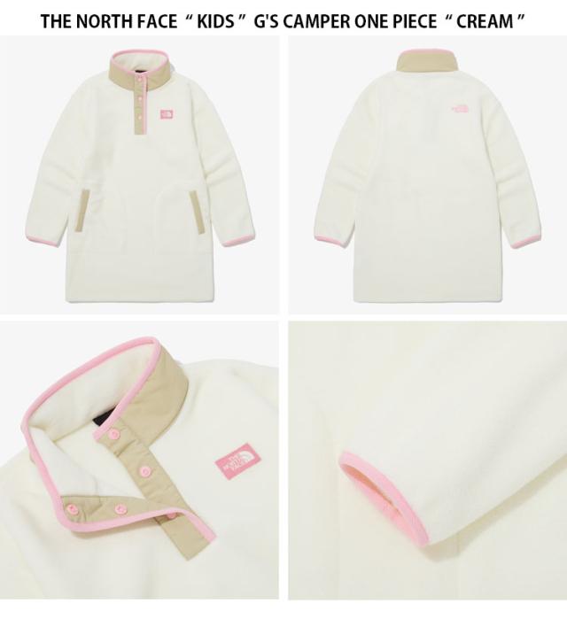 THE NORTH FACE ノースフェイス キッズ ワンピース G’S CAMPER ONE PIECE フリース 長袖 ひざ丈 ロゴ 女の子 子供用 NT7TP60S/T/U_4