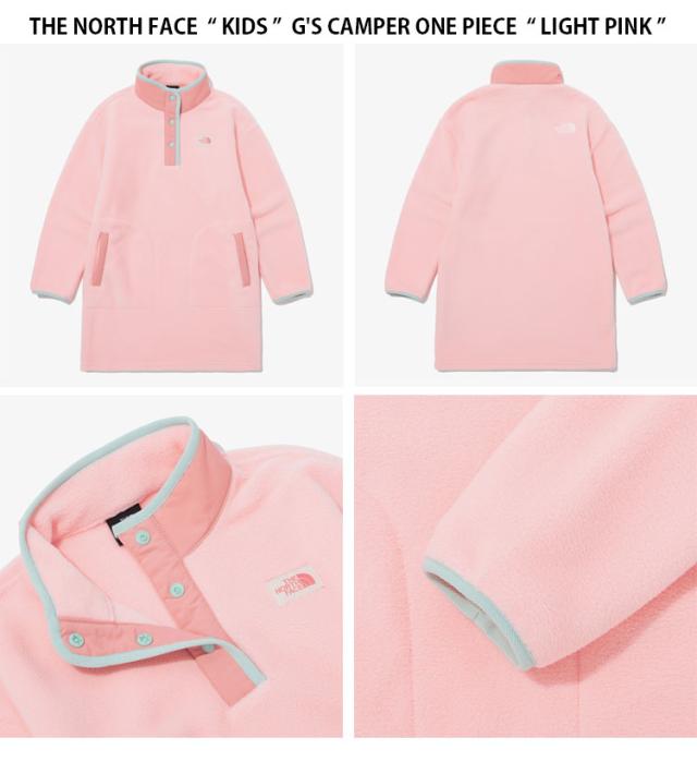THE NORTH FACE ノースフェイス キッズ ワンピース G’S CAMPER ONE PIECE フリース 長袖 ひざ丈 ロゴ 女の子 子供用 NT7TP60S/T/U_5