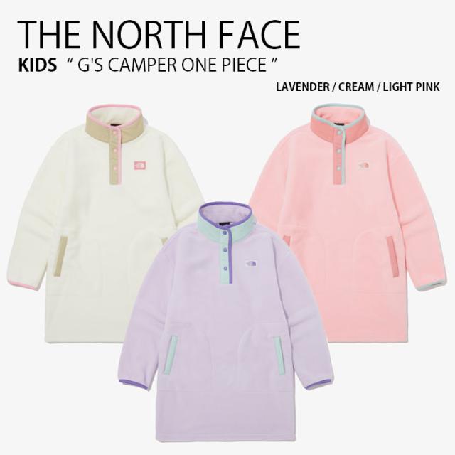 THE NORTH FACE ノースフェイス キッズ ワンピース G’S CAMPER ONE PIECE フリース 長袖 ひざ丈 ロゴ 女の子 子供用 NT7TP60S/T/U