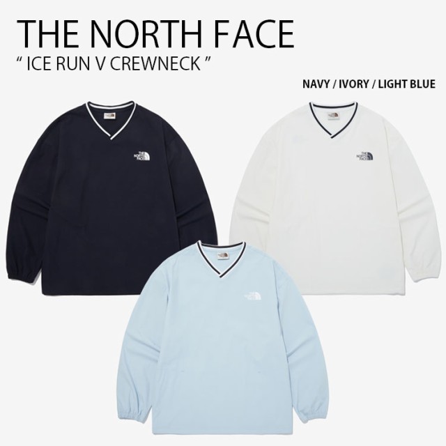 THE NORTH FACE ノースフェイス スウェット ICE RUN V CREWNECK Vネック クルーネック スウェットシャツ メンズ レディース NM5MQ04J/K/L