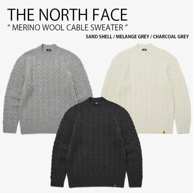 THE NORTH FACE ノースフェイス ニット MERINO WOOL CABLE SWEATER メリノ ウール ケーブル セーター メンズ レディース NT7AP50A/B/C