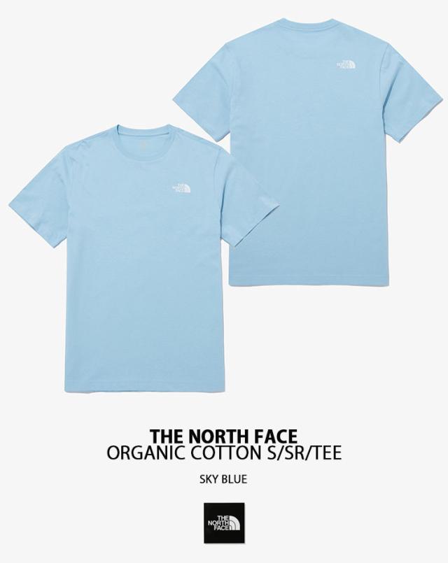 THE NORTH FACE ノースフェイス Tシャツ ORGANIC COTTON S/SR/TEE コットンTシャツ 半袖 IVORY PINK SKYBLUE オーガニックコットン NT7UP21