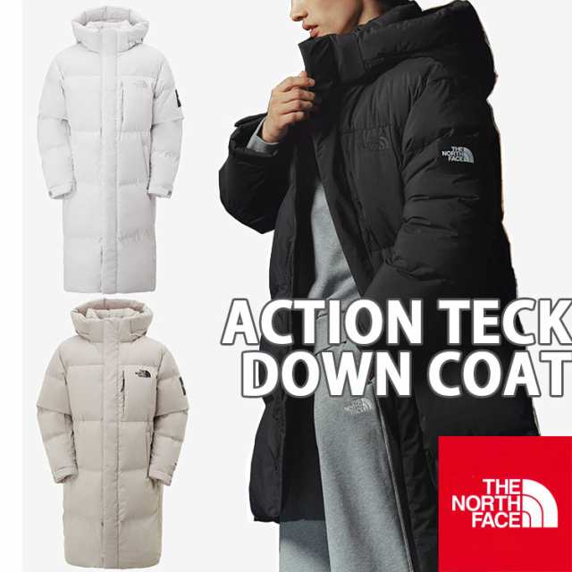 THE NORTH FACE ノースフェイス ダウンジャケット コート ACTION TECH DOWN COAT ロングダウン BLACK WHITE BEIGE ロングコート NC1DP50