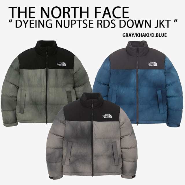 THE NORTH FACE ノースフェイス ダウンジャケット DYEING NUPTSE RDS DOWN JACKET タイダイ柄 CODURA GRAY BLUE KHAKI NJ1DQ56J/K/L