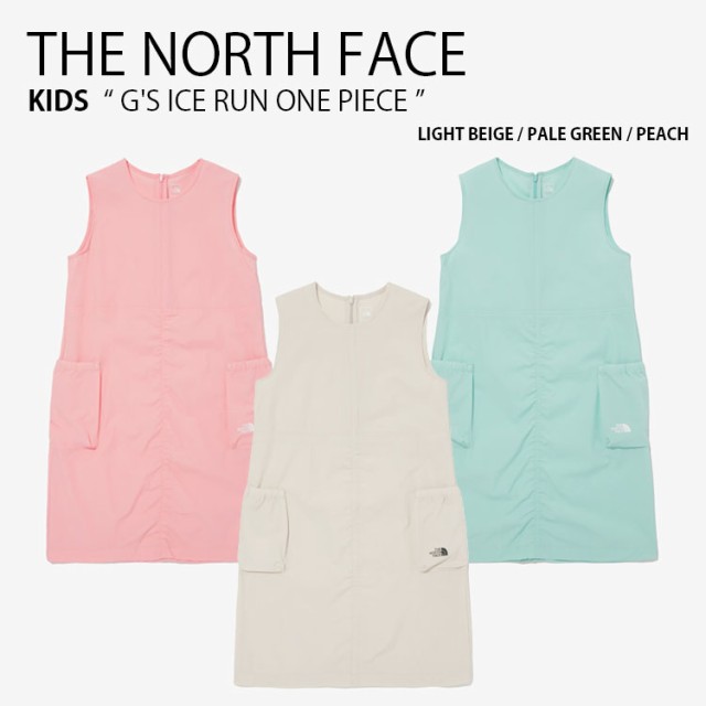 THE NORTH FACE ノースフェイス キッズ ワンピース G’S ICE RUN ONE PIECE ワンピース ノースリーブ ひざ丈 女の子 子供用 NT7ZQ01S/T/U