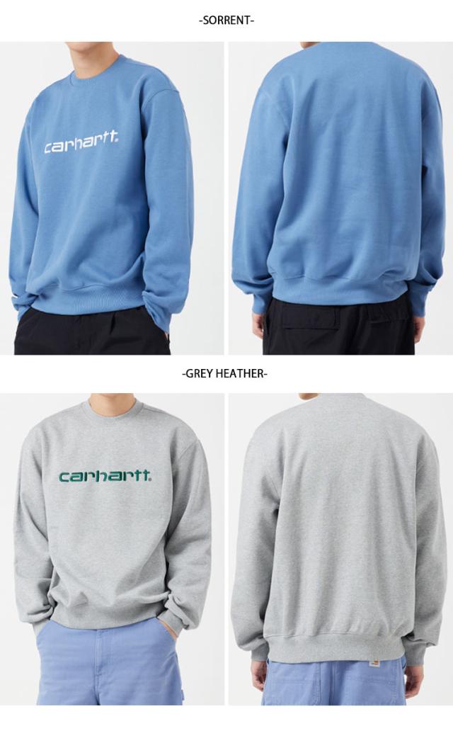 CARHARTT カーハート スウェット 裏起毛 CARHARTT SWEATSHIRT SORRENT GREYHEATHER BRANCH BERYL カーハートスウェットシャツ スウェットトレーナ CA24SSSWCR_2