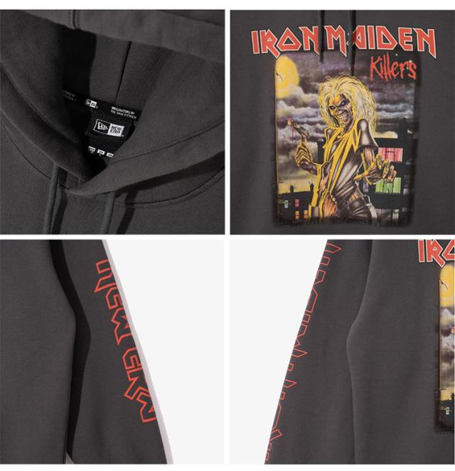 NEWERA ニューエラ パーカー PULLOVER HOODIE IRON MAIDEN Killers アイアンメイデン キラーズ BLACK GRAY ビンテージ フ ーディー_5