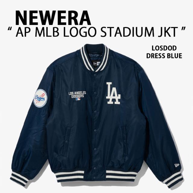 新品 ニューエラ ドジャース スタジアム ジャンパー ネイビー 大谷翔平 Ｌ NEWERA ニューエラ スタジャン ブルゾン AP MLB LOGO STADIUM