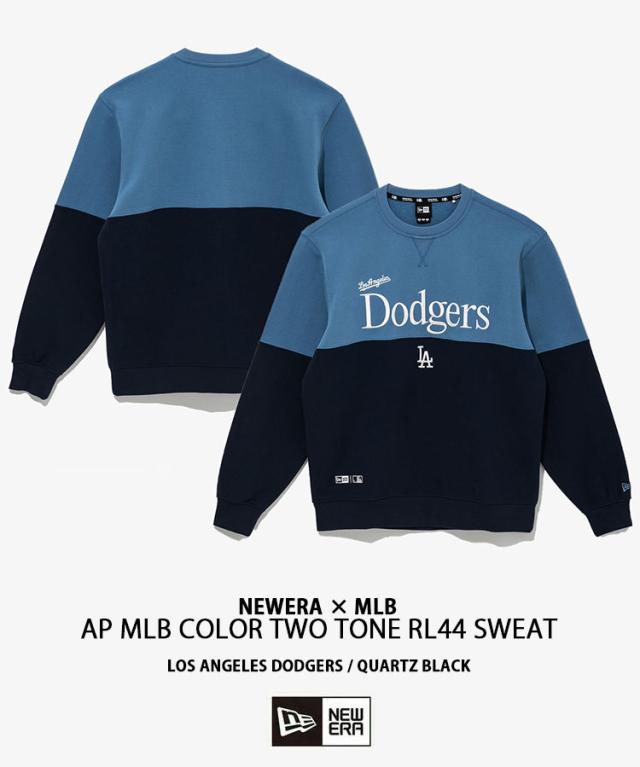 NEWERA ニューエラ スウェット トレーナー AP MLB COLOR TWO TONE RL44 LOSDOD ドジャース QUARTZ BLACK ロサンゼルスロジャース_1