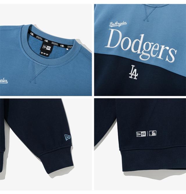 NEWERA ニューエラ スウェット トレーナー AP MLB COLOR TWO TONE RL44 LOSDOD ドジャース QUARTZ BLACK ロサンゼルスロジャース_2