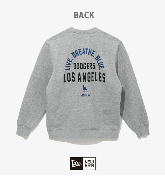 NEWERA ニューエラ スウェット トレーナー AP MLB ARCH SLOGAN RL44 LOSDOD ドジャース GRAY スウェットシャツ ロサンゼルスロジャース_2