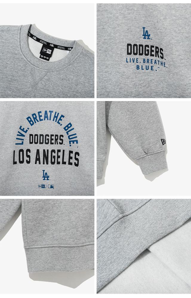 NEWERA ニューエラ スウェット トレーナー AP MLB ARCH SLOGAN RL44 LOSDOD ドジャース GRAY スウェットシャツ ロサンゼルスロジャース_3