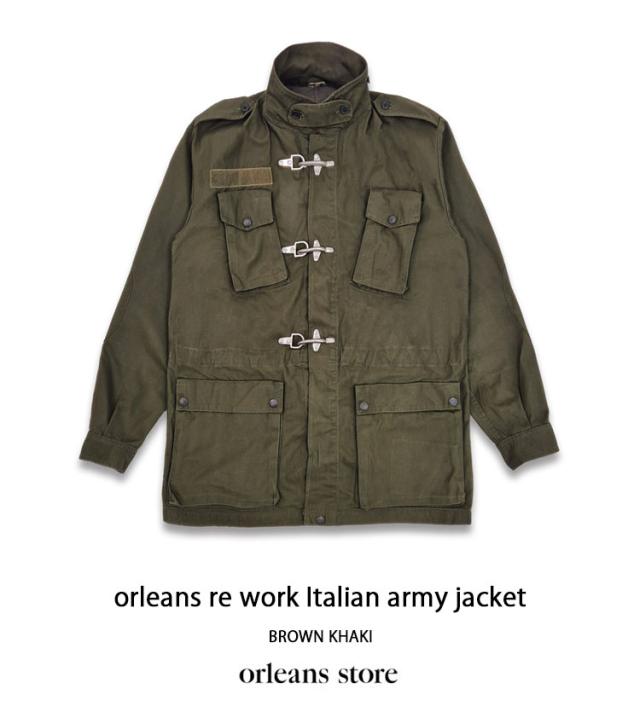 orleans ミリタリージャケット re work Italian army jacket ミリタリーコート アーミージャケット アーミーコート イタリア軍 リメイク_1