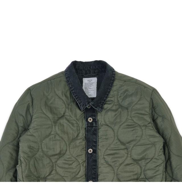orleans キルティングジャケット orleans re work quilted black denim jacket ミリタリージャケット デニム 再構築ウェア リメイク_4