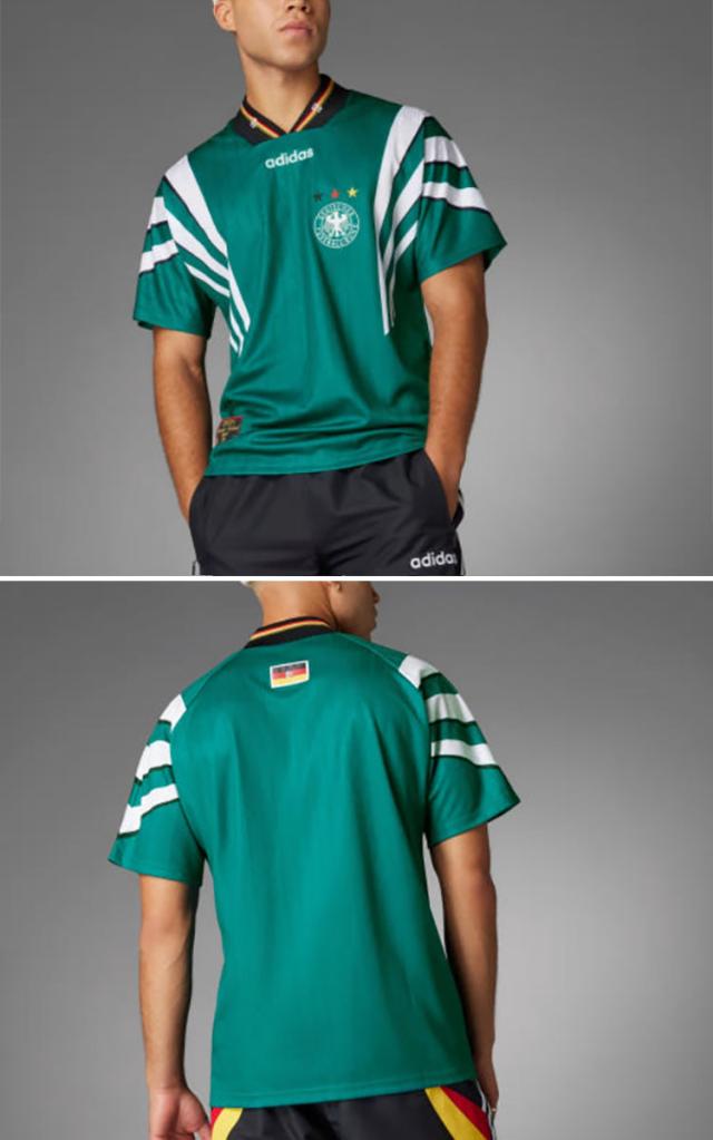 adidas originals アディダス半袖ジャージ Tシャツ GERMANY 1996 AWAYJERJEY IT7751 GREEN ドイツ代表 アウェイチームジャージ_2