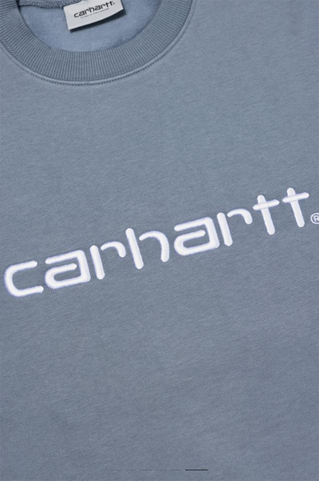 CARHARTT カーハート スウェット トレーナー CARHARTT SWEATSHIRT スウェットシャツ ロゴスウェット DOVE GRAT WAX ルーズフィット_2