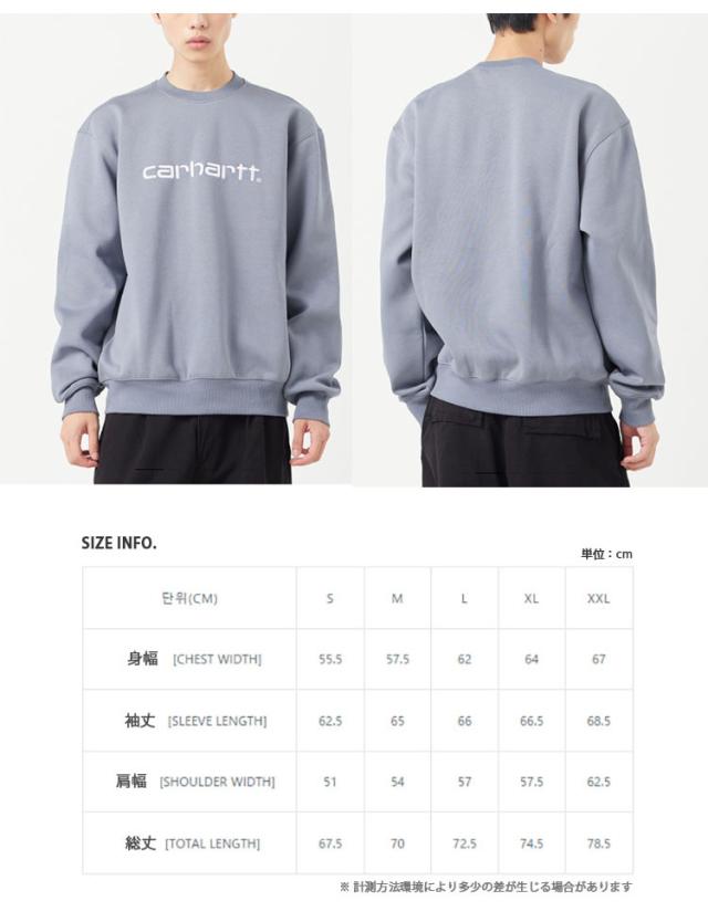 CARHARTT カーハート スウェット トレーナー CARHARTT SWEATSHIRT スウェットシャツ ロゴスウェット DOVE GRAT WAX ルーズフィット_4