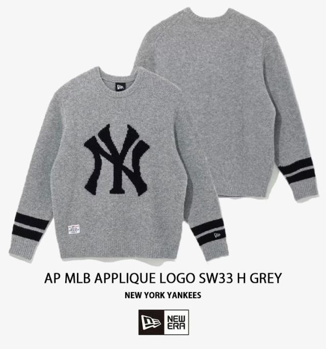 NEWERA ニューエラ セーター AP MLB APPLIQUE LOGO SW33 NEYYAN ヤンキース GREY ニット メンズ レディース 13781164_1