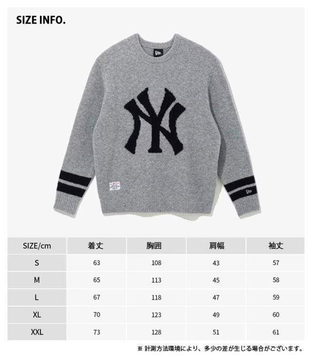 NEWERA ニューエラ セーター AP MLB APPLIQUE LOGO SW33 NEYYAN ヤンキース GREY ニット メンズ レディース 13781164_3