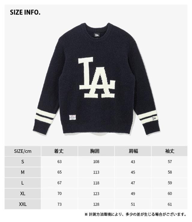 NEWERA ニューエラ セーター AP MLB APPLIQUE LOGO SW33 LOSDOD ドジャース NAVY ニット 大谷翔平 メンズ レディース 13781165_3