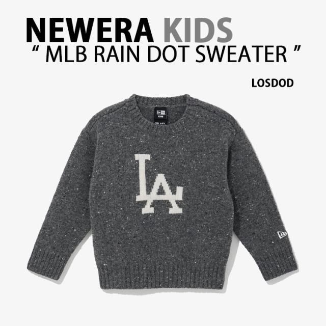 NEWERA ニューエラ キッズ セーター APK MLB RAIN DOT RL23 LOSDOD ドジャース GREY ニット 大谷翔平 オオタニ ジュニア 子供用 13373474