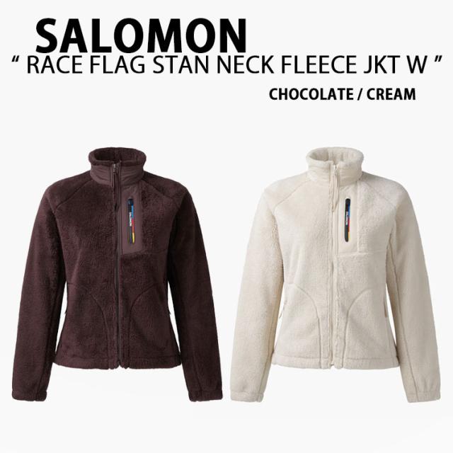 SALOMON サロモン フリースジャケット RACE FLAG STAN NECK FLEECE JACKET W レースフラッグ スタンネック フリース ジャケット