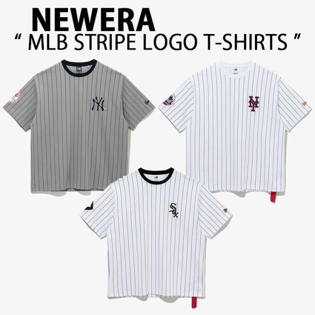 NEWERA ニューエラ Tシャツ ストライプ柄 STRIPE T-SHIRTS ロゴTシャツ ヤンキース YANKEES メッツ METSホワイトソックス WHITESOX 半袖
