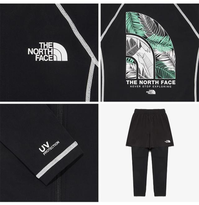 THE NORTH FACE ノースフェイス キッズ ジュニア ラッシュガードセットアップ K’S SURFSIDE ZIP UP SET 接触冷感 UVカット NJ5JR20
