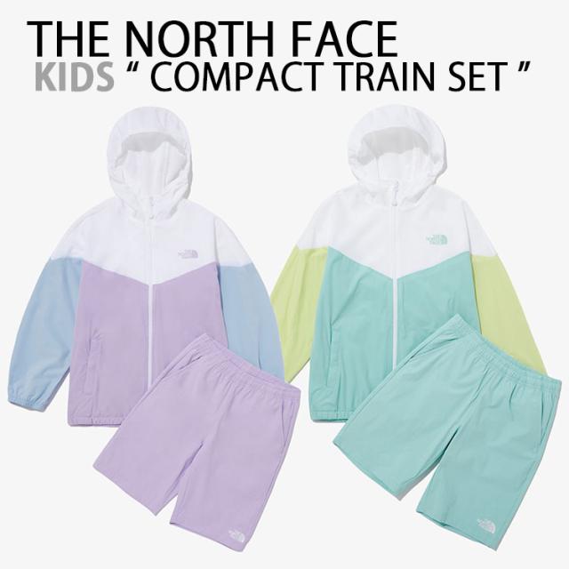 THE NORTH FACE ノースフェイス キッズ Tシャツ セットアップ ジャンパー ハーフパンツ K’S COMPACT TRAIN SET 接触冷感 子供用 NJ3LP05