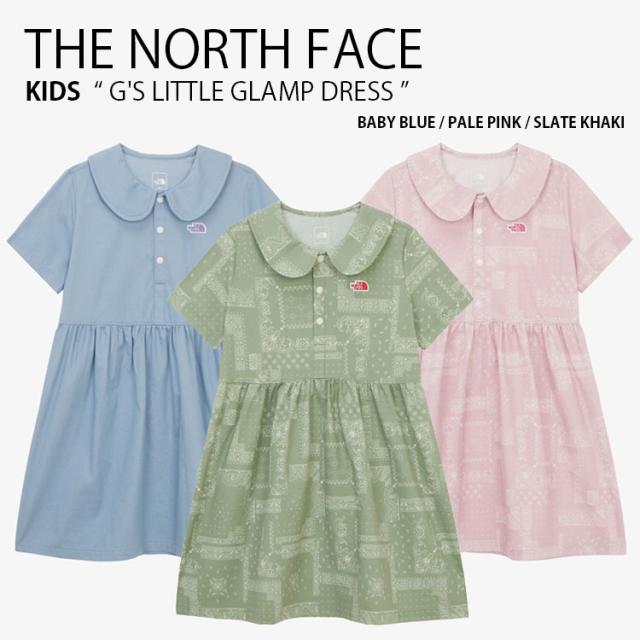 THE NORTH FACE ノースフェイス キッズ ワンピース G’S LITTLE GLAMP DRESS ガールズ 半袖 シャツワンピース 女の子 子供用 NT7VR18S/T/U